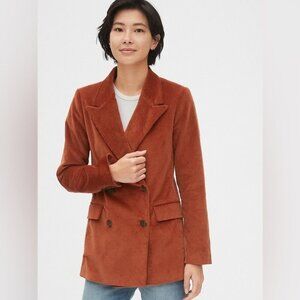 GAP Women's Double-Breasted Corduroy Blazer - Rust